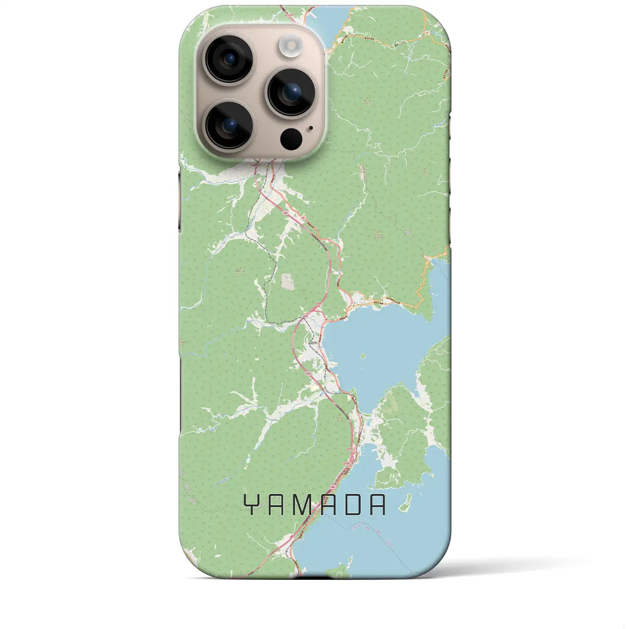 【山田(岩手県)】地図柄iPhoneケース(バックカバータイプ)