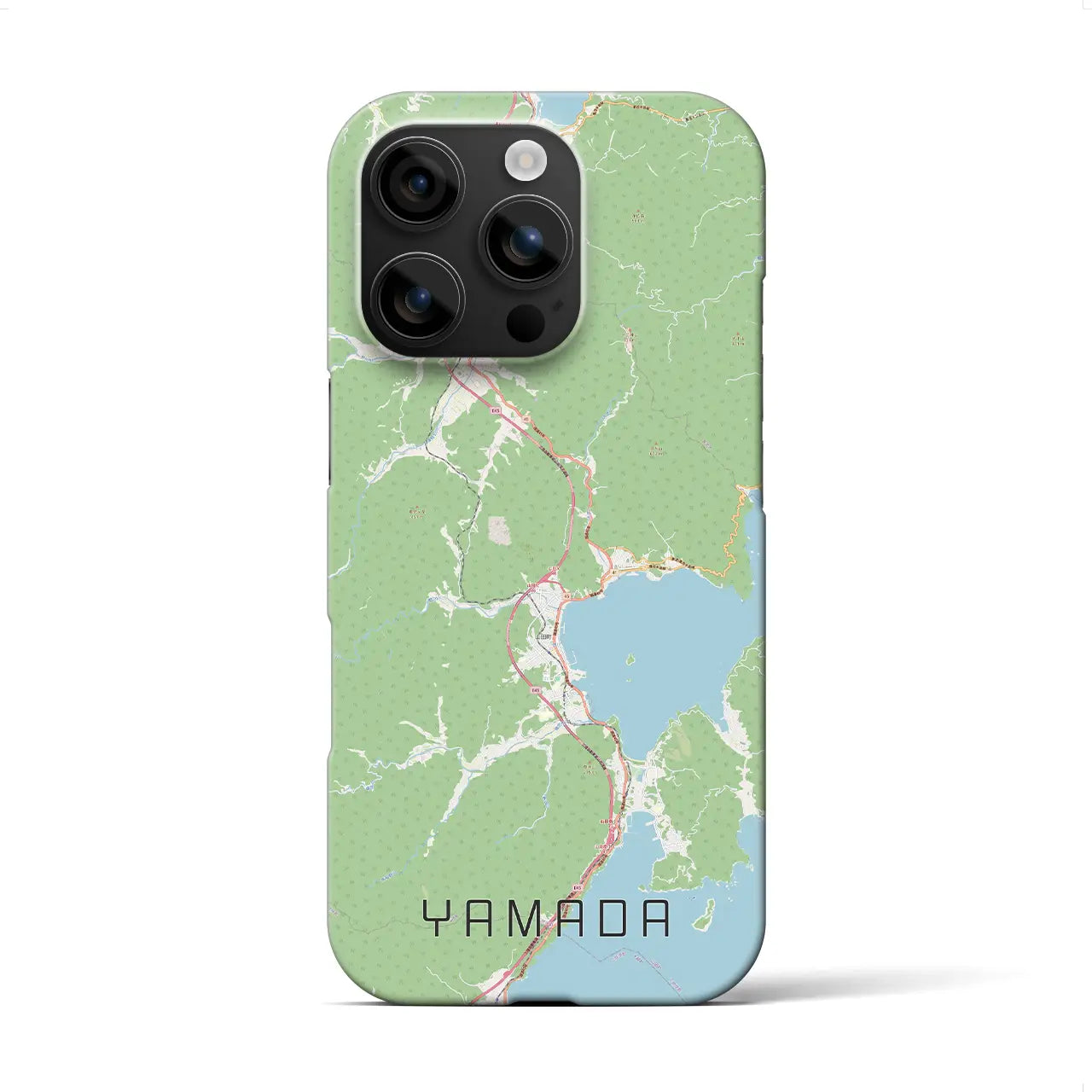 【山田(岩手県)】地図柄iPhoneケース(バックカバータイプ)