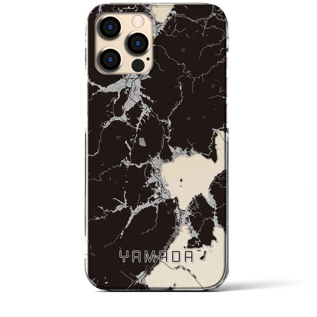 【山田(岩手県)】地図柄iPhoneケース(クリアタイプ)