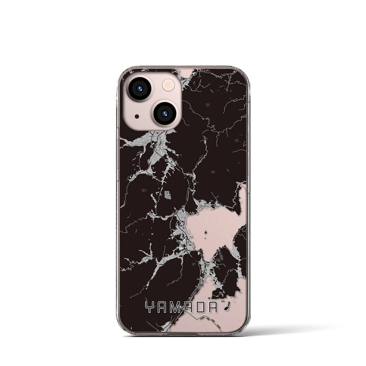 【山田(岩手県)】地図柄iPhoneケース(クリアタイプ)