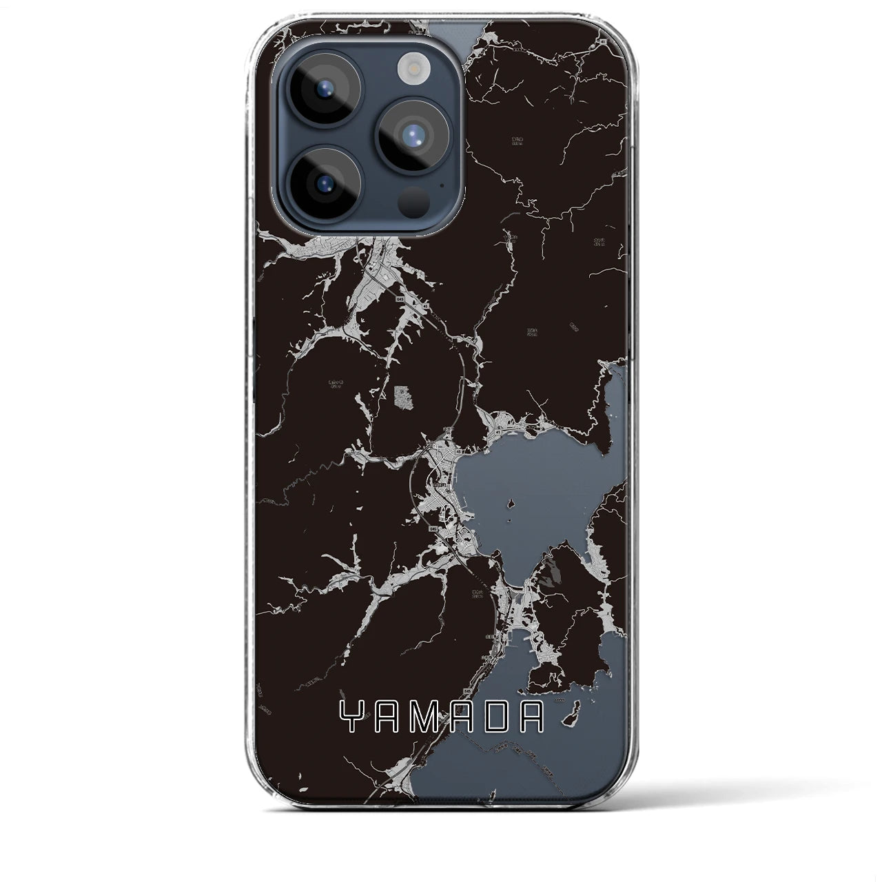 【山田(岩手県)】地図柄iPhoneケース(クリアタイプ)