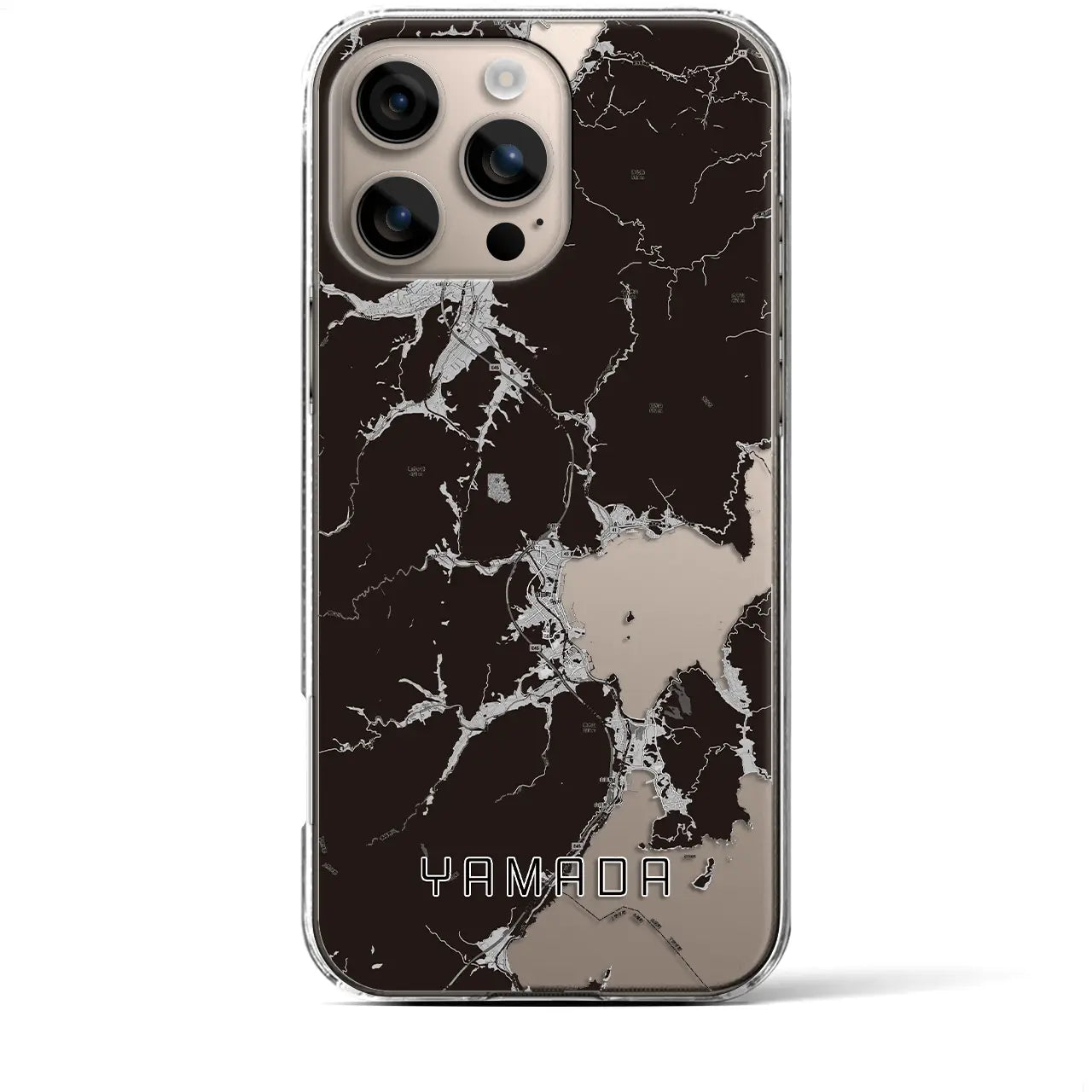 【山田(岩手県)】地図柄iPhoneケース(クリアタイプ)