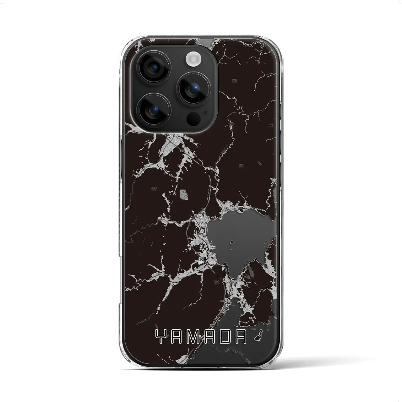 【山田(岩手県)】地図柄iPhoneケース(クリアタイプ)
