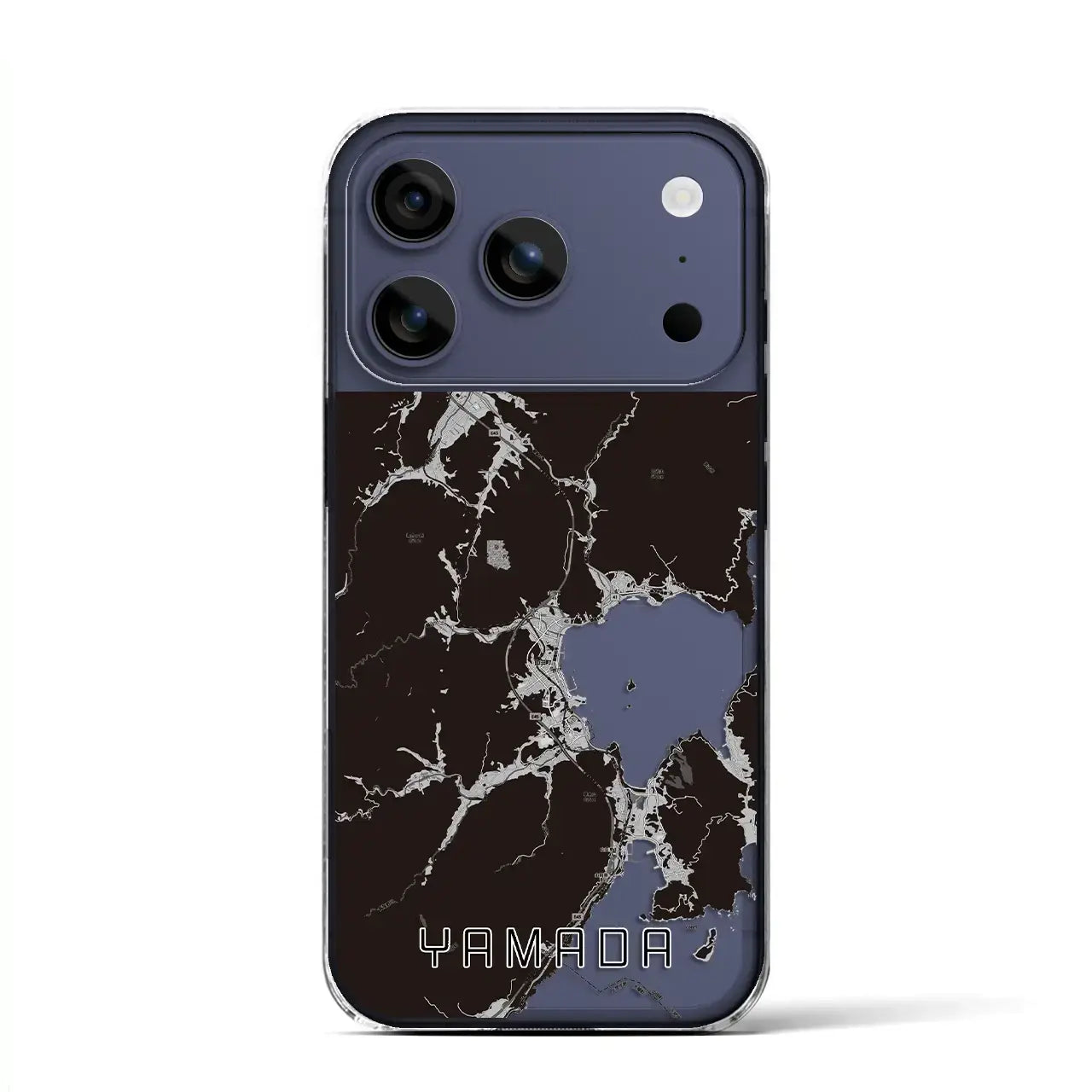 【山田(岩手県)】地図柄iPhoneケース(クリアタイプ)