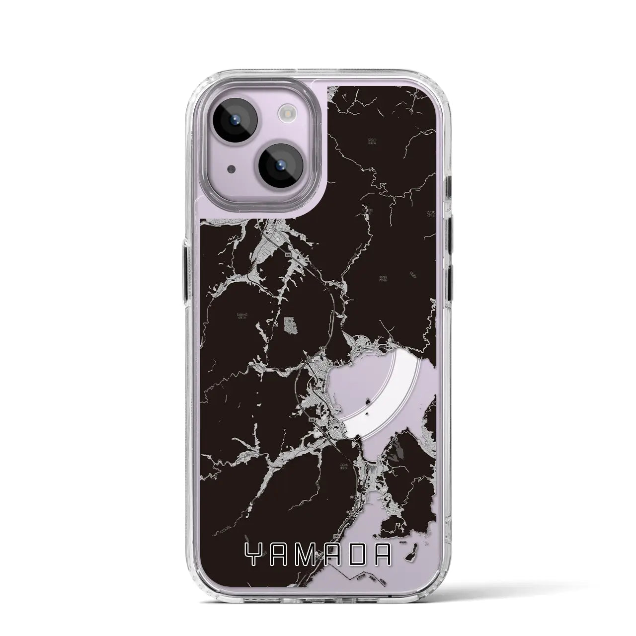 【山田(岩手県)】地図柄iPhoneケース(MagSafeタイプ)