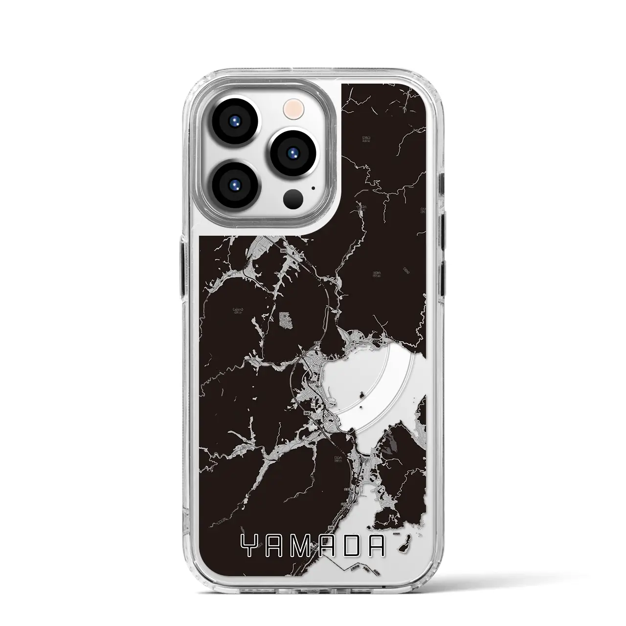 【山田(岩手県)】地図柄iPhoneケース(MagSafeタイプ)