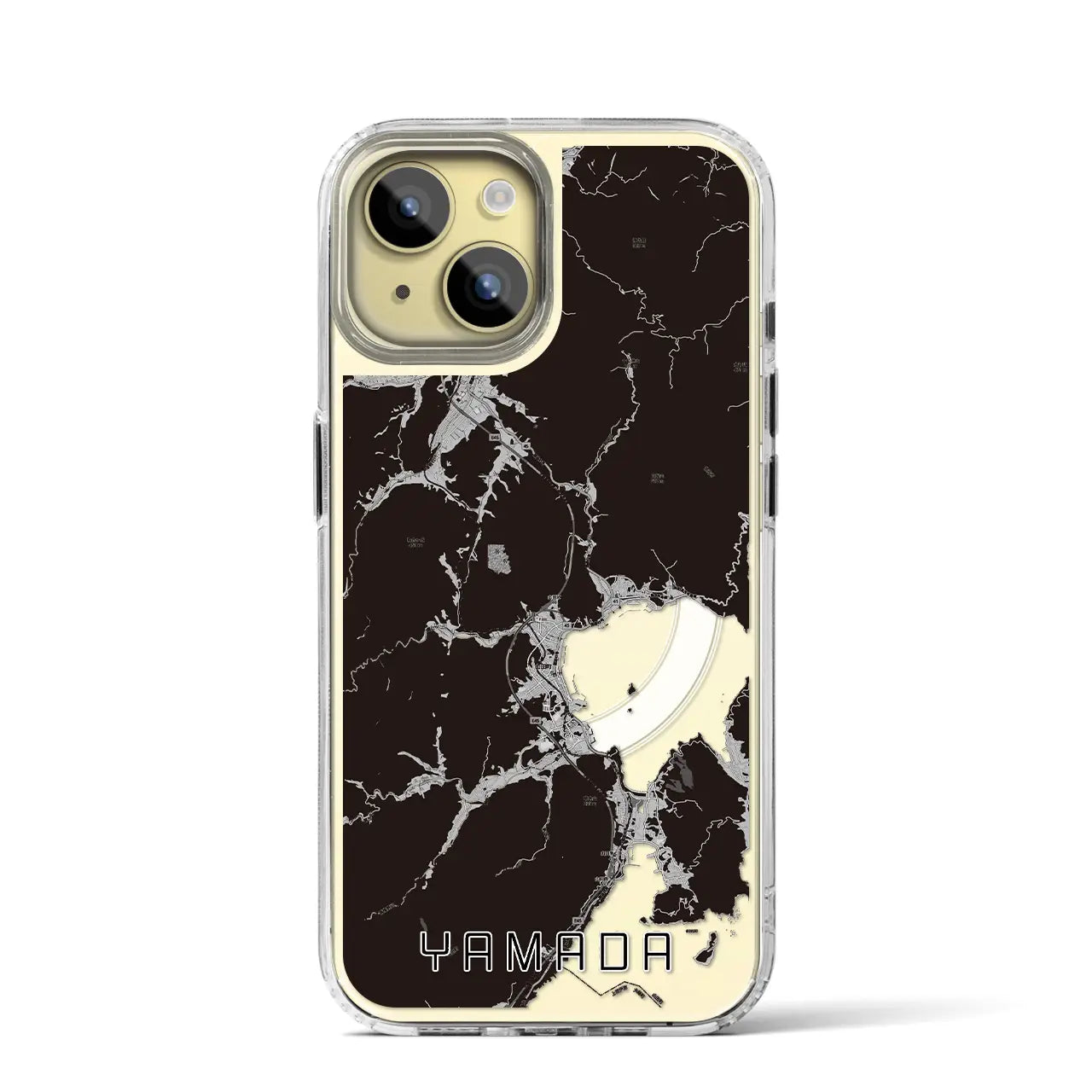 【山田(岩手県)】地図柄iPhoneケース(MagSafeタイプ)