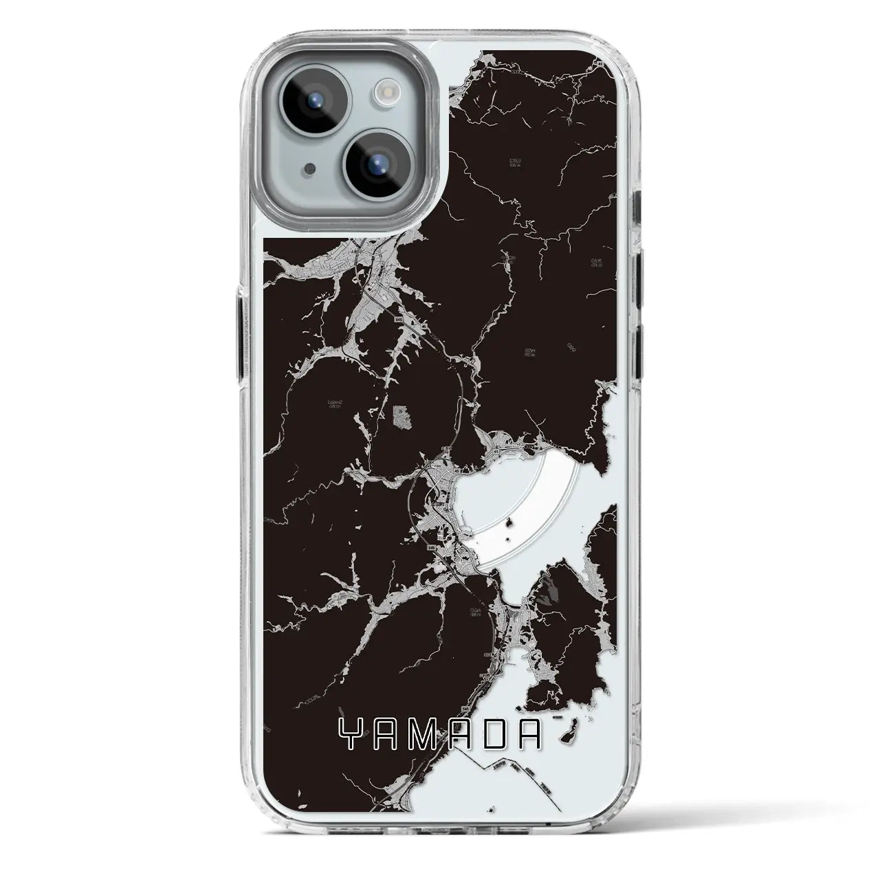 【山田(岩手県)】地図柄iPhoneケース(MagSafeタイプ)