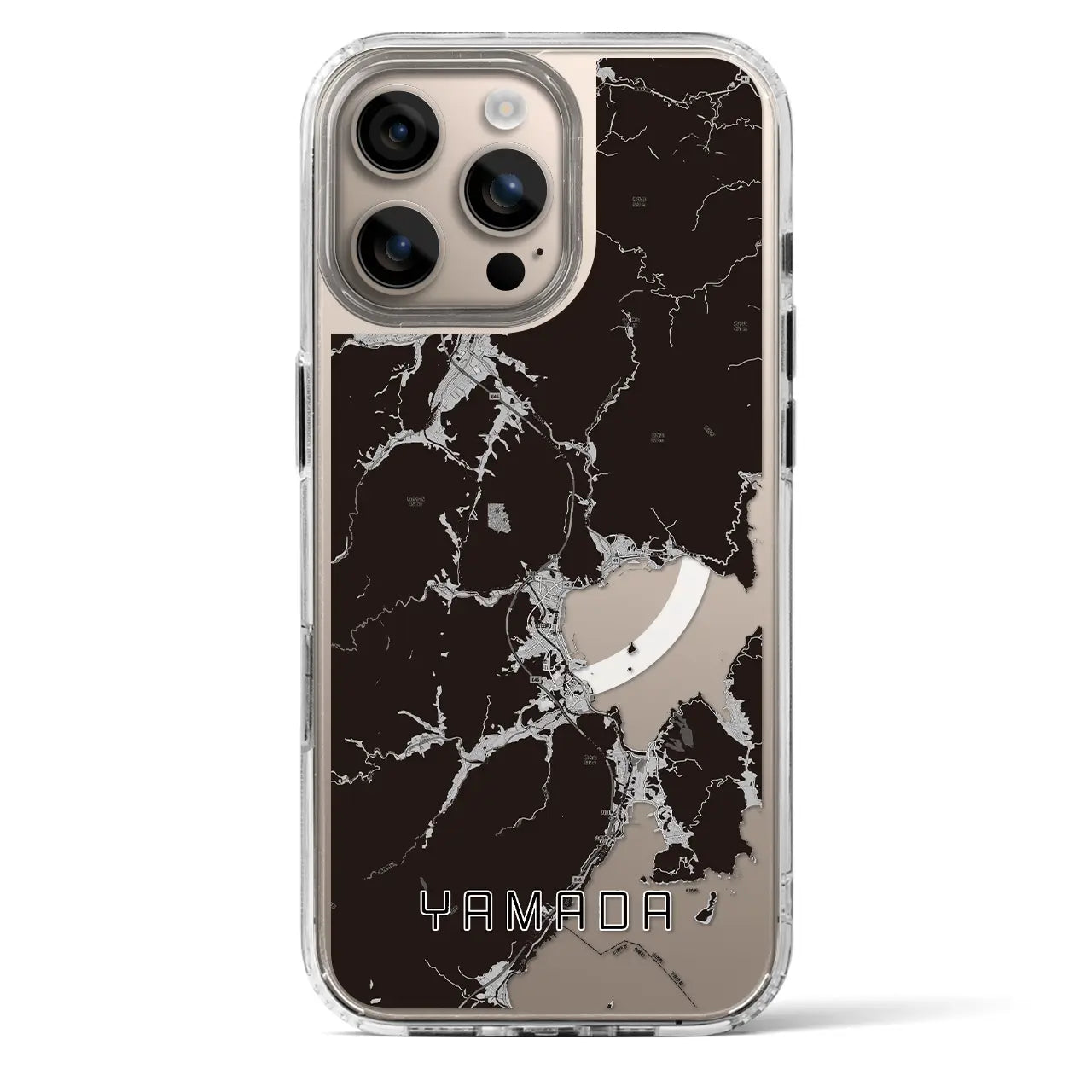 【山田(岩手県)】地図柄iPhoneケース(MagSafeタイプ)