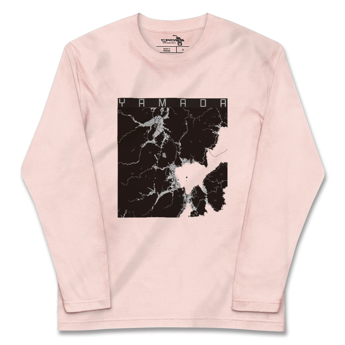 【山田(岩手県)(岩手県)】地図柄ロングスリーブTシャツ