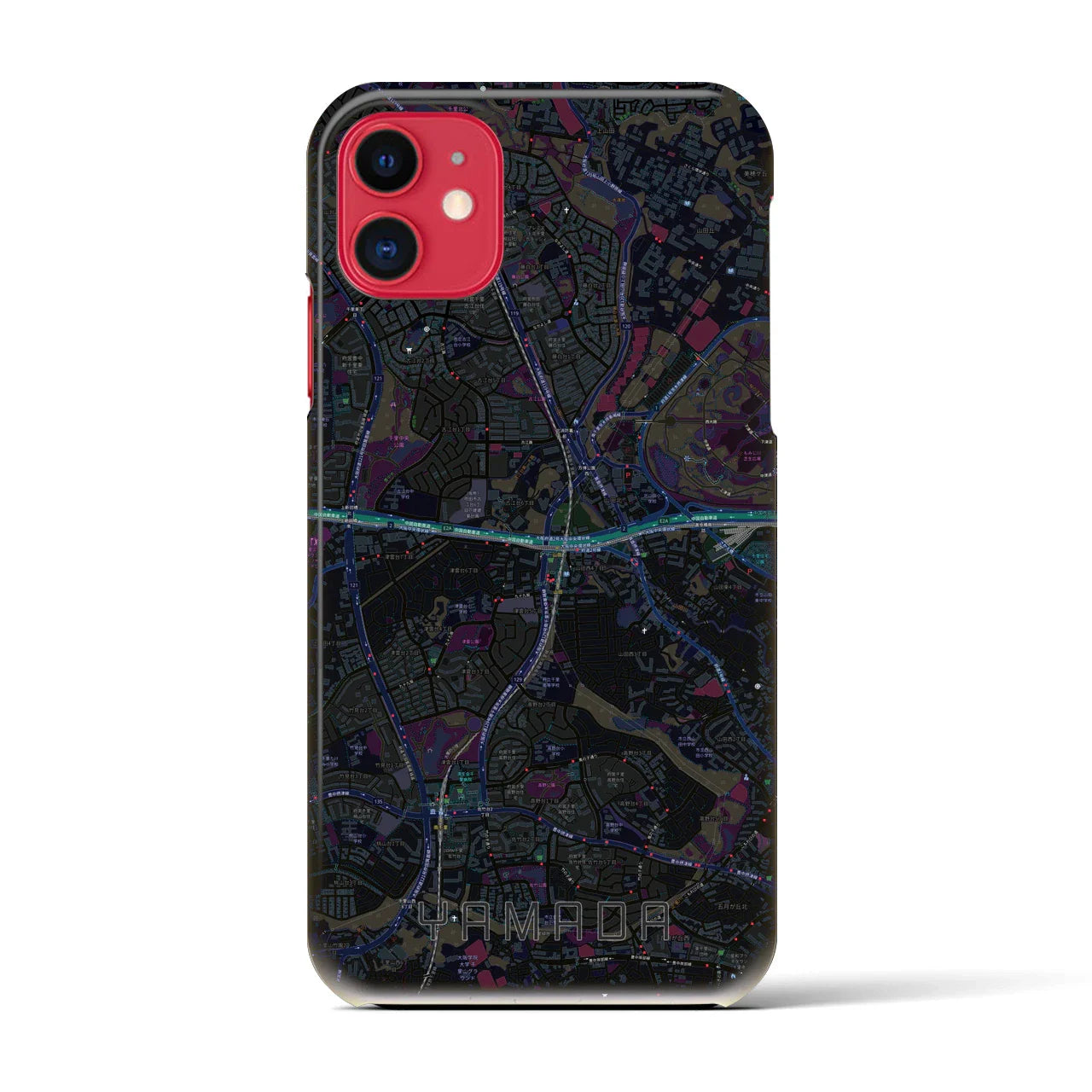 【山田(大阪府)】地図柄iPhoneケース(バックカバータイプ)