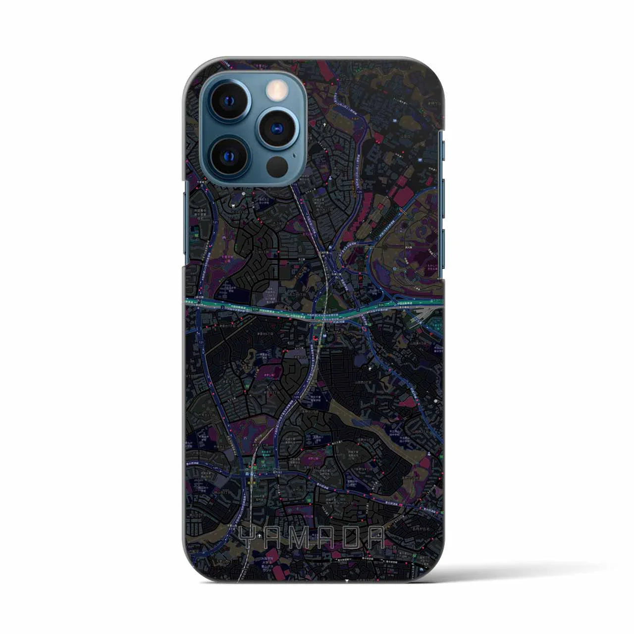 【山田(大阪府)】地図柄iPhoneケース(バックカバータイプ)