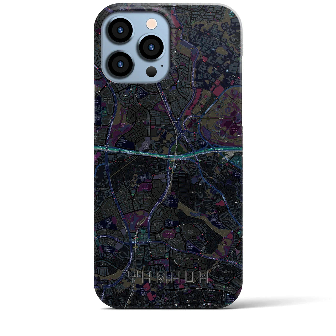 【山田(大阪府)】地図柄iPhoneケース(バックカバータイプ)