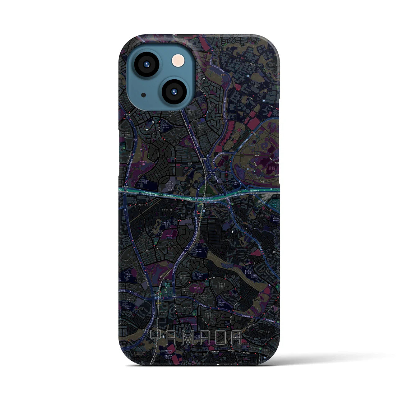 【山田(大阪府)】地図柄iPhoneケース(バックカバータイプ)