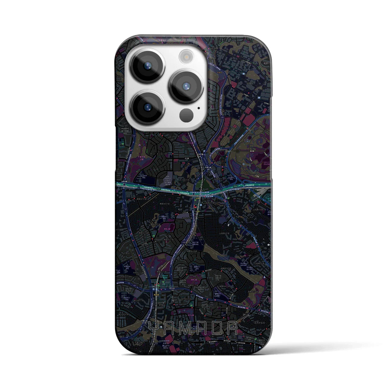 【山田(大阪府)】地図柄iPhoneケース(バックカバータイプ)
