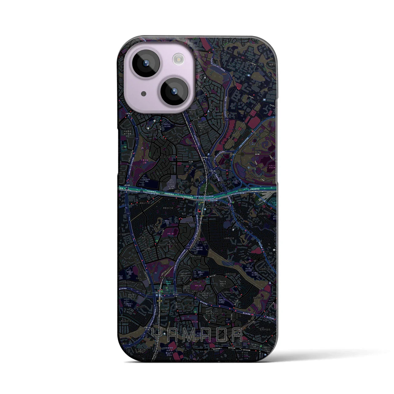 【山田(大阪府)】地図柄iPhoneケース(バックカバータイプ)
