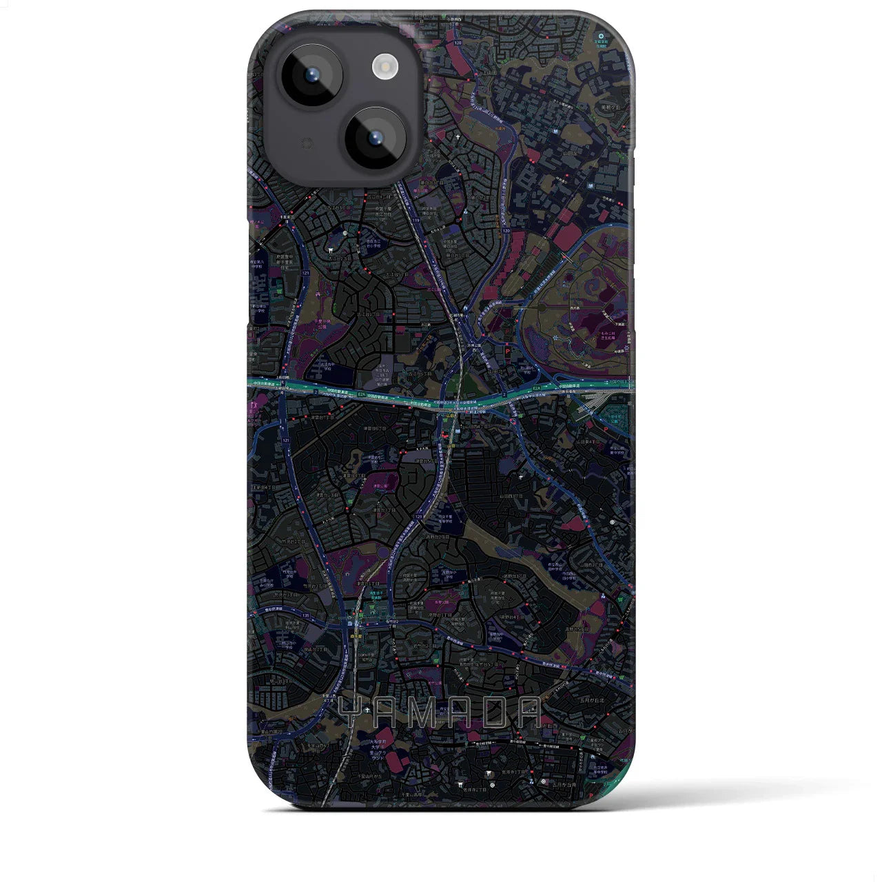 【山田(大阪府)】地図柄iPhoneケース(バックカバータイプ)