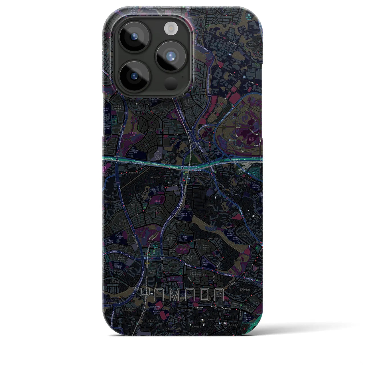 【山田(大阪府)】地図柄iPhoneケース(バックカバータイプ)