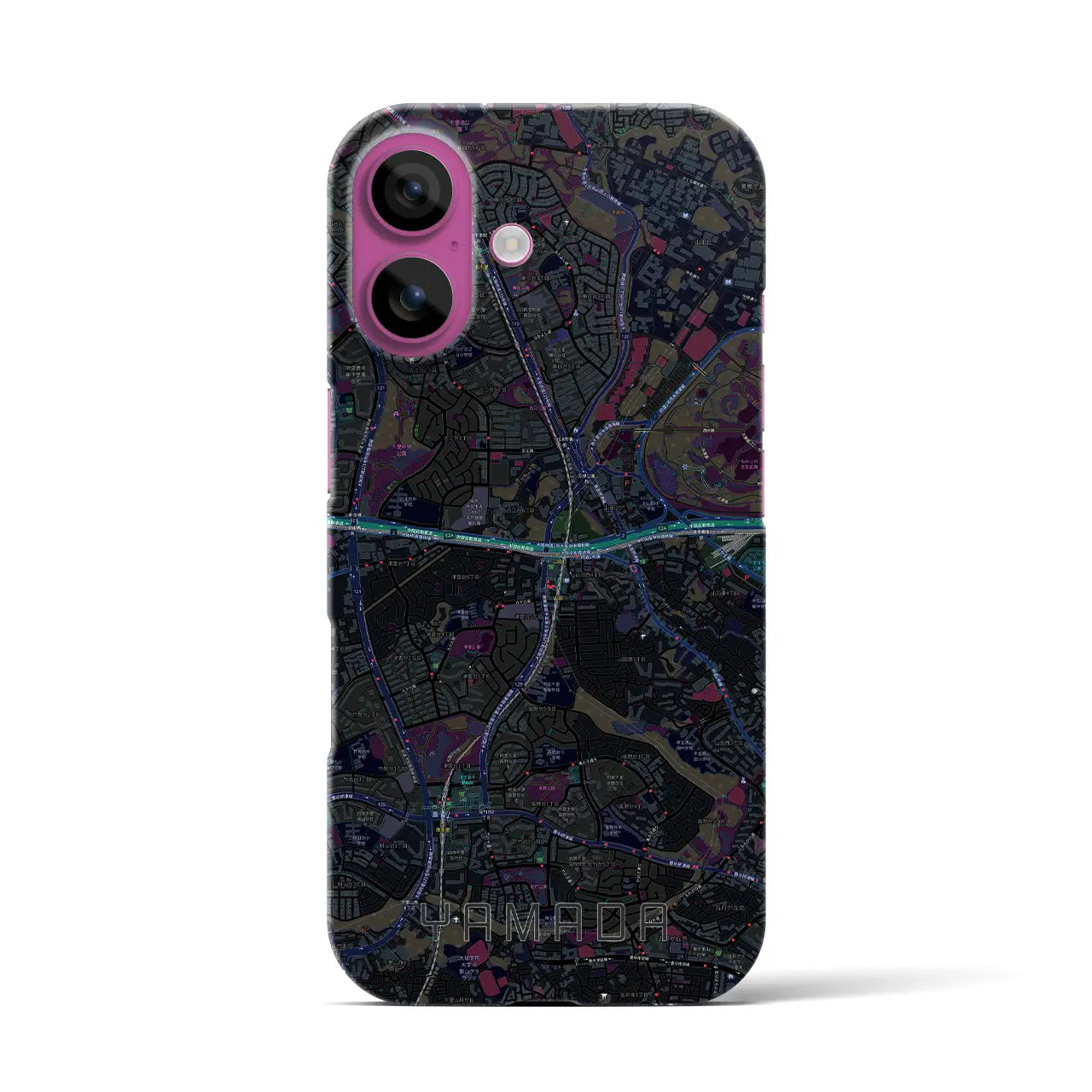 【山田(大阪府)】地図柄iPhoneケース(バックカバータイプ)