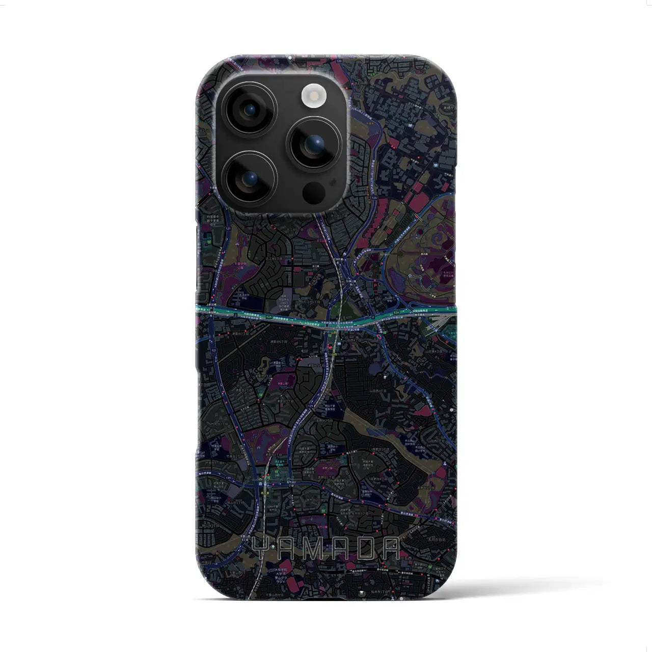 【山田(大阪府)】地図柄iPhoneケース(バックカバータイプ)