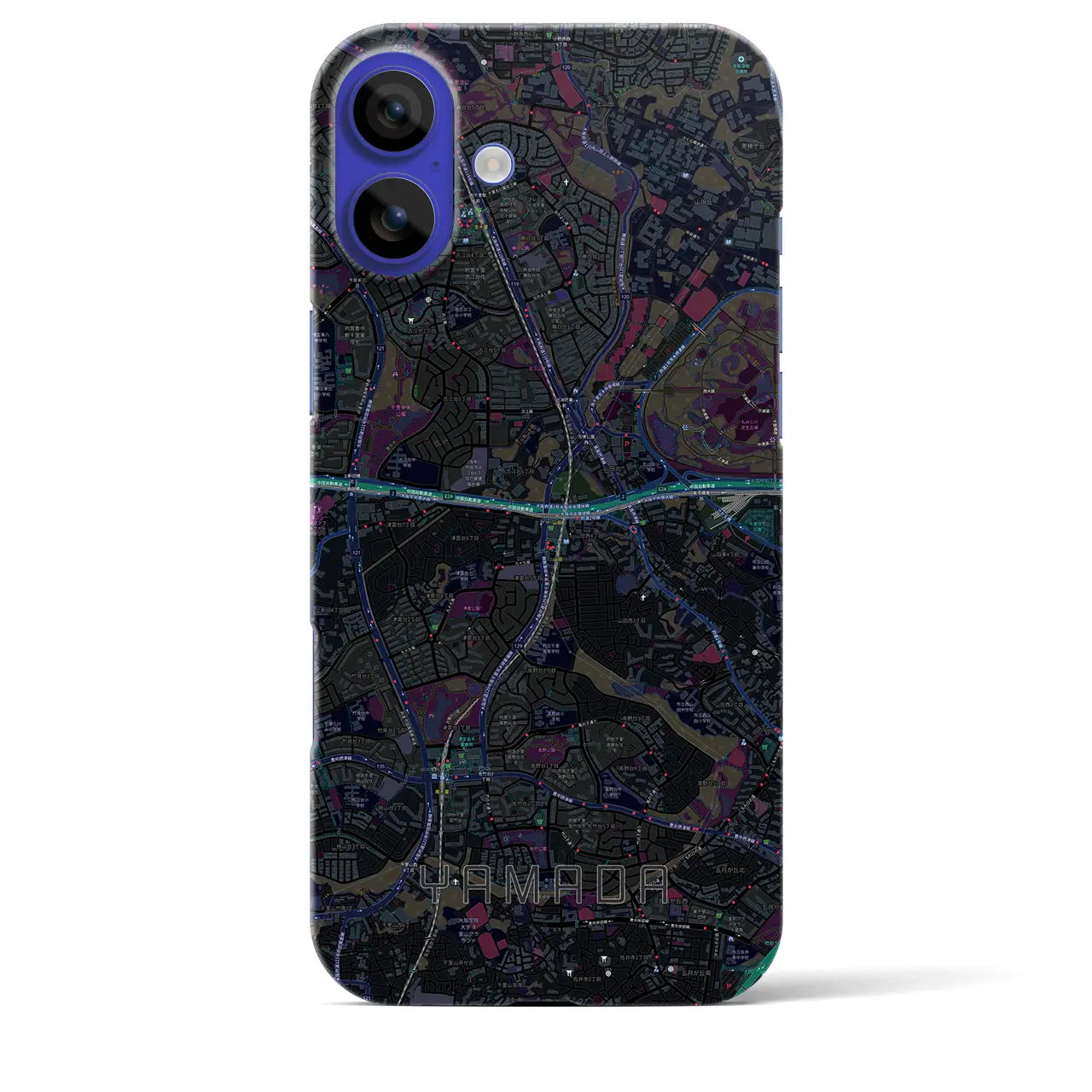 【山田(大阪府)】地図柄iPhoneケース(バックカバータイプ)