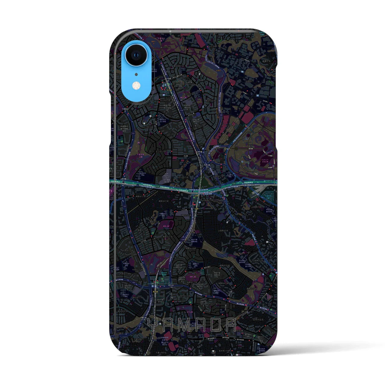 【山田(大阪府)】地図柄iPhoneケース(バックカバータイプ)
