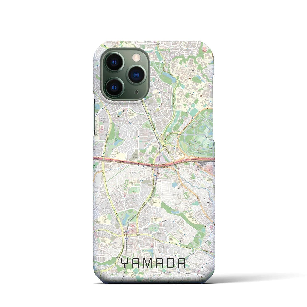 【山田(大阪府)】地図柄iPhoneケース(バックカバータイプ)
