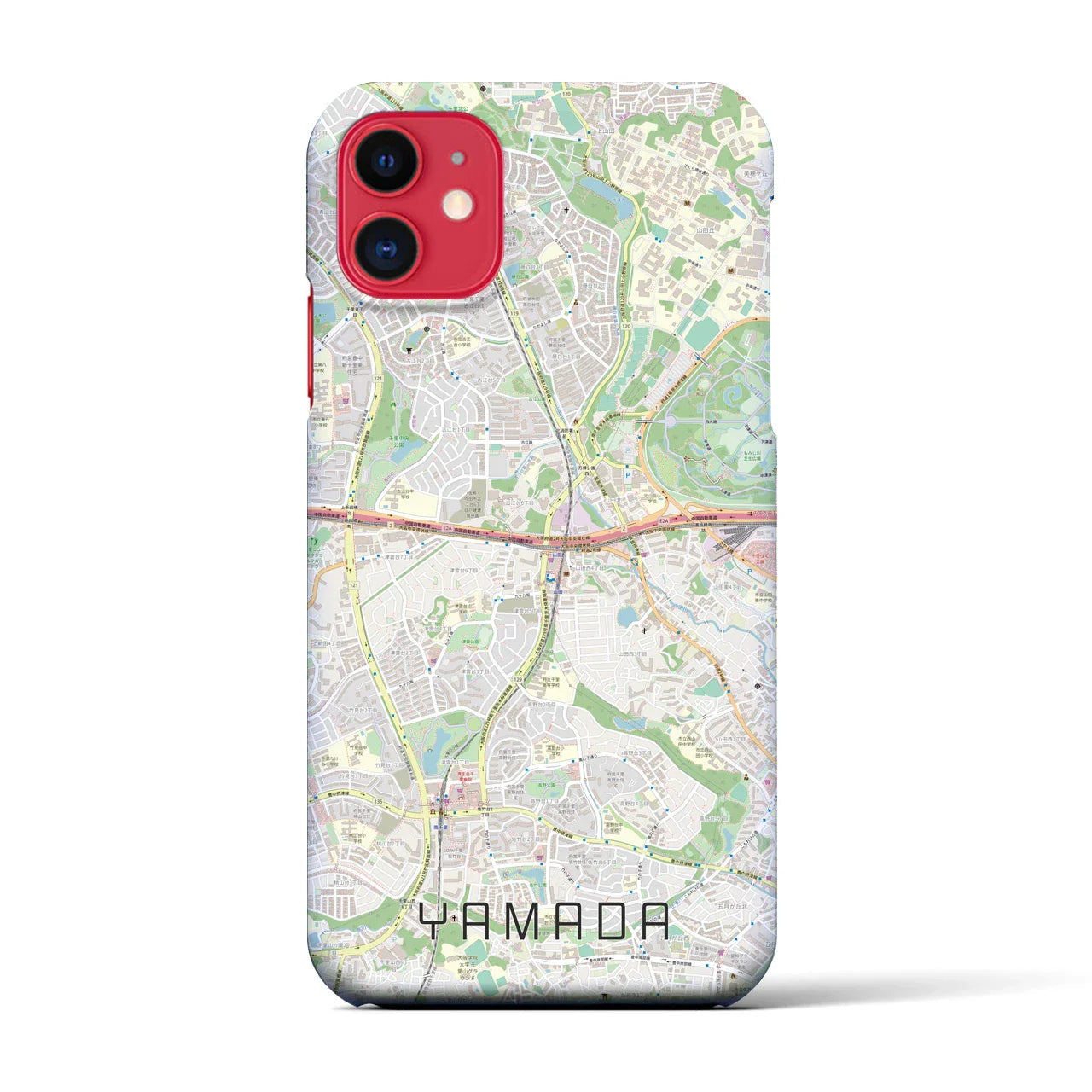 【山田(大阪府)】地図柄iPhoneケース(バックカバータイプ)
