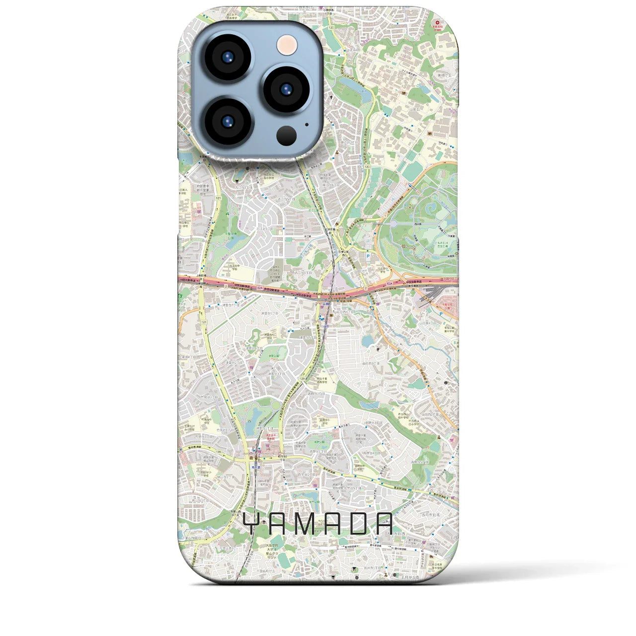 【山田(大阪府)】地図柄iPhoneケース(バックカバータイプ)