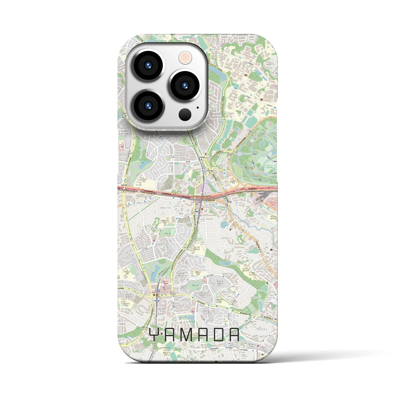 【山田(大阪府)】地図柄iPhoneケース(バックカバータイプ)