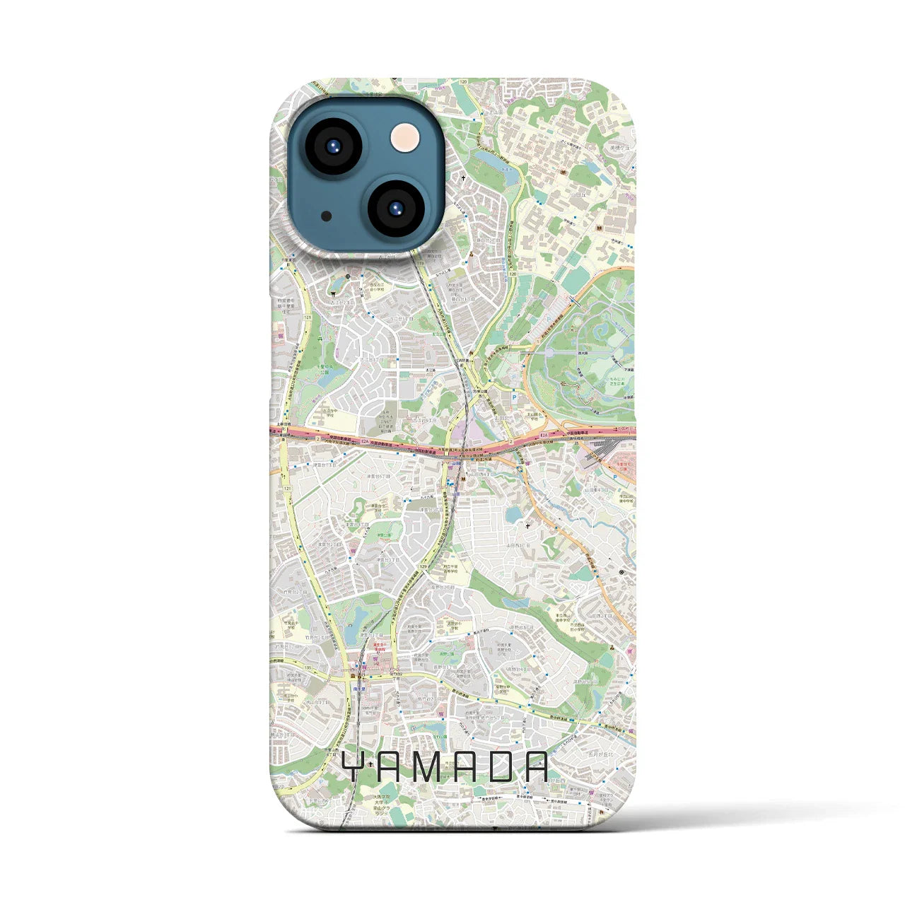 【山田(大阪府)】地図柄iPhoneケース(バックカバータイプ)