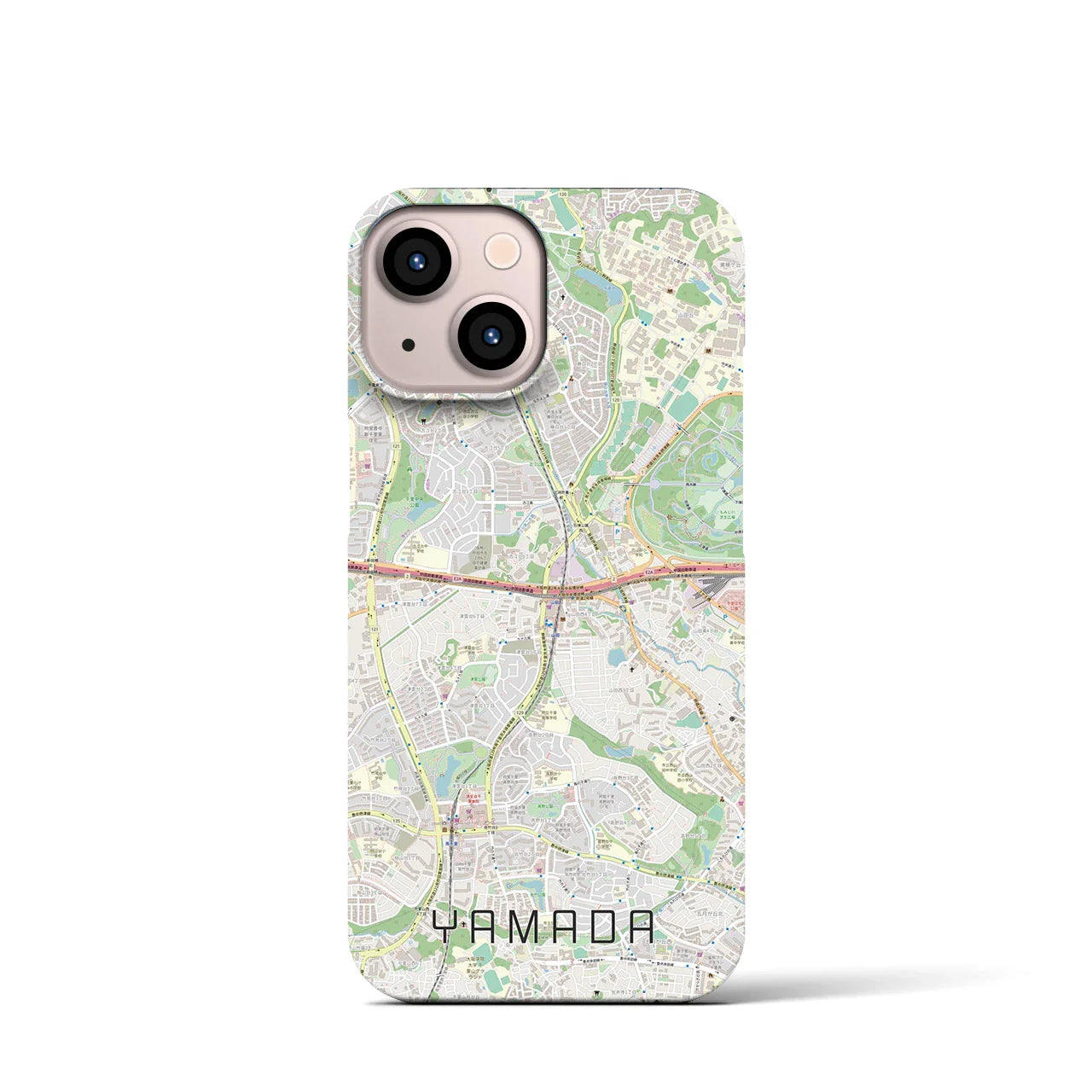 【山田(大阪府)】地図柄iPhoneケース(バックカバータイプ)