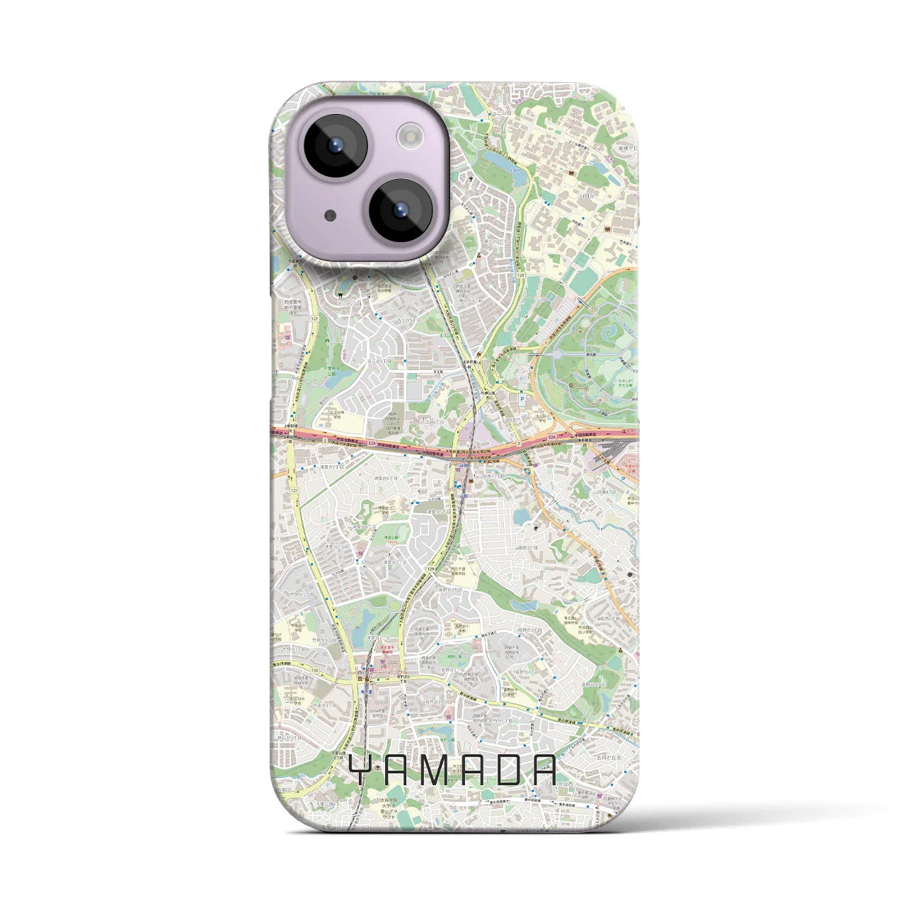 【山田(大阪府)】地図柄iPhoneケース(バックカバータイプ)