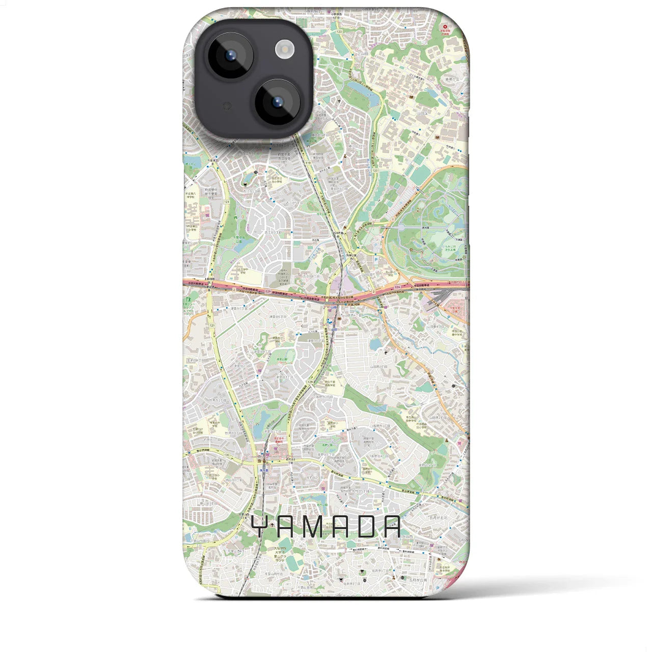 【山田(大阪府)】地図柄iPhoneケース(バックカバータイプ)