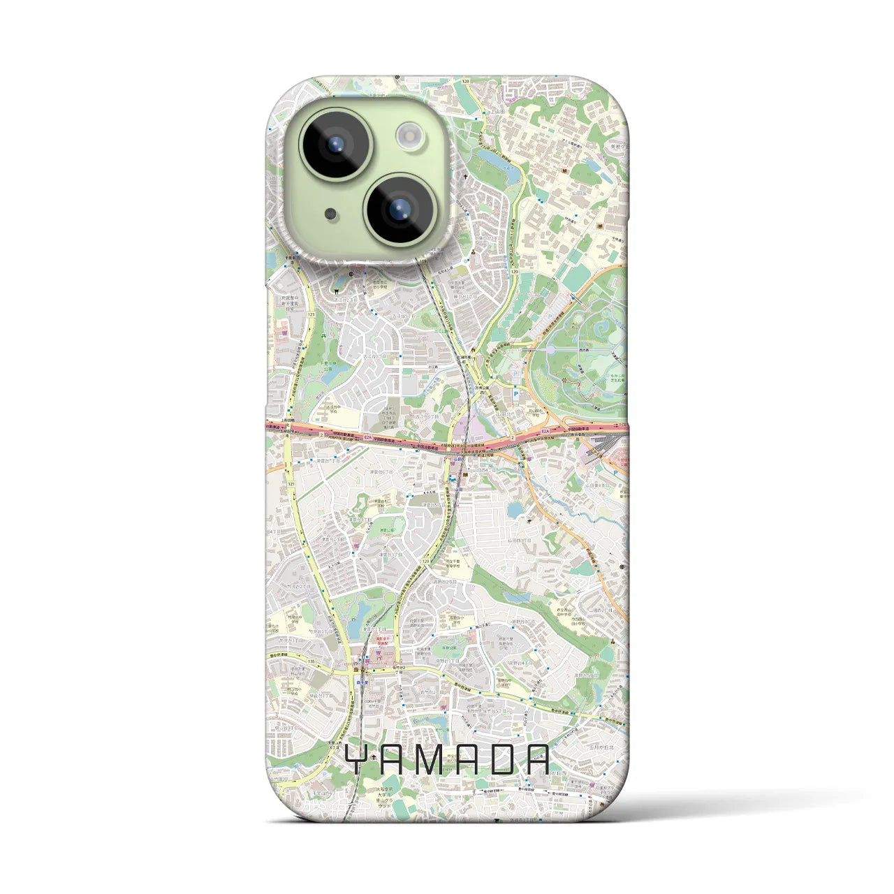 【山田(大阪府)】地図柄iPhoneケース(バックカバータイプ)