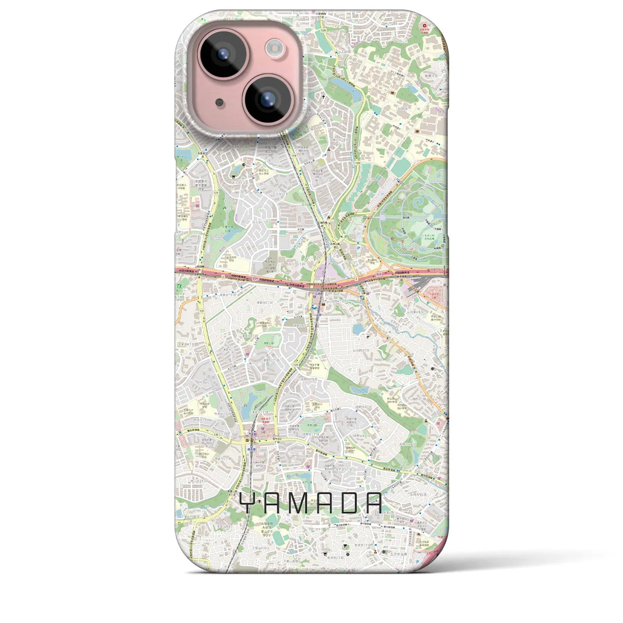 【山田(大阪府)】地図柄iPhoneケース(バックカバータイプ)