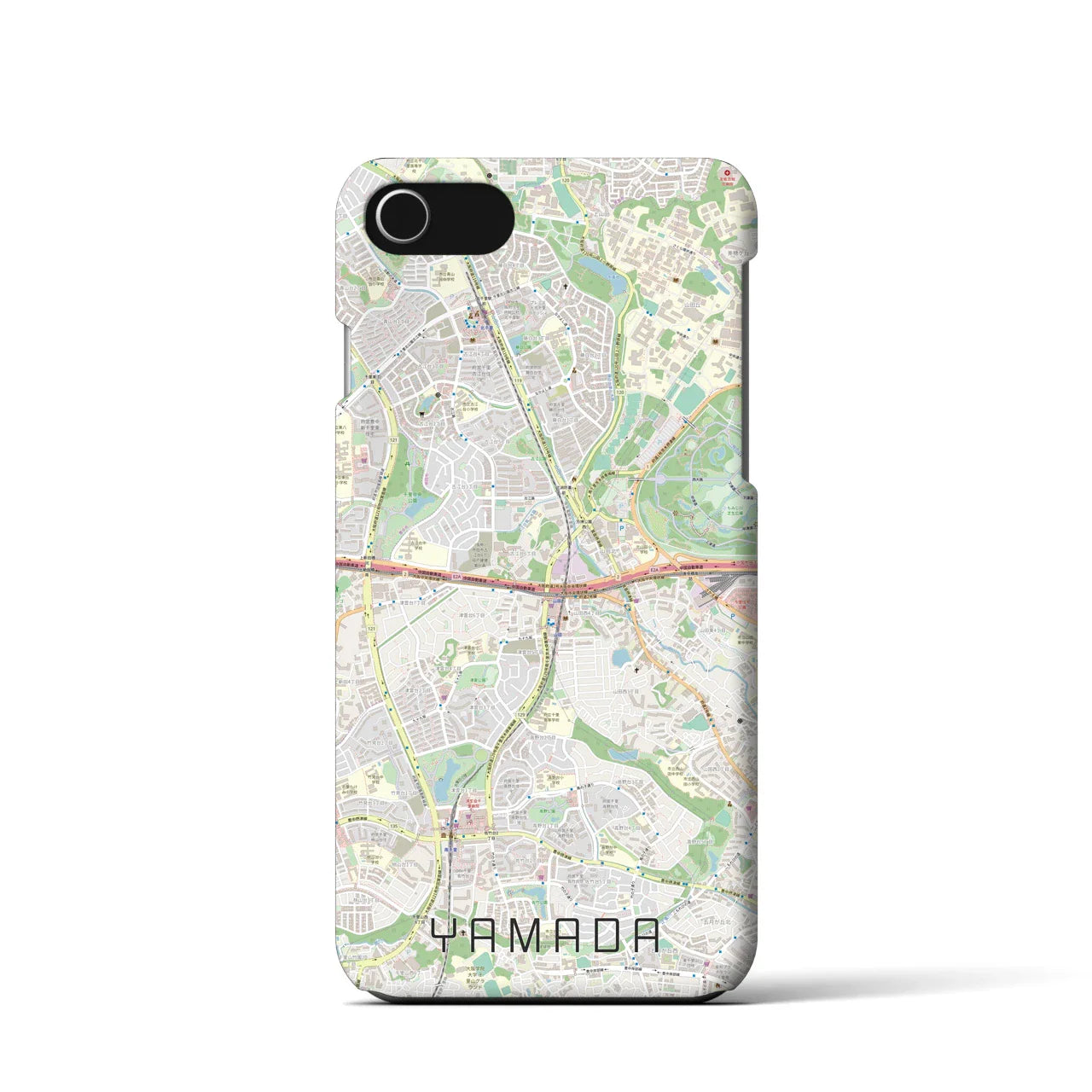 【山田(大阪府)】地図柄iPhoneケース(バックカバータイプ)