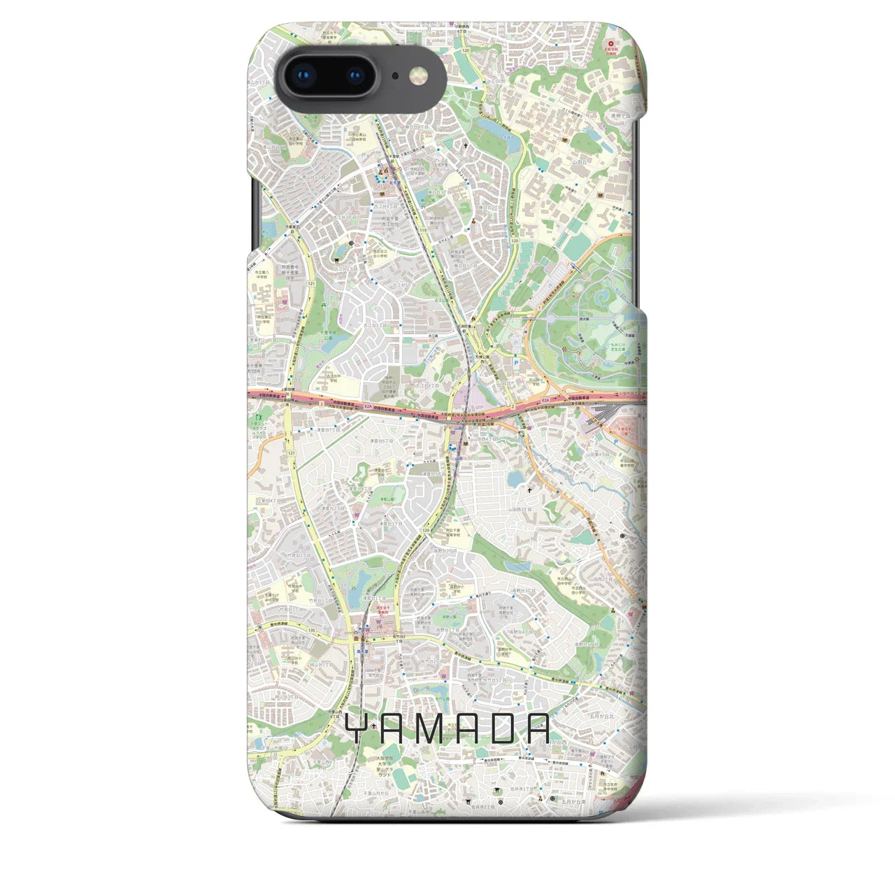 【山田(大阪府)】地図柄iPhoneケース(バックカバータイプ)