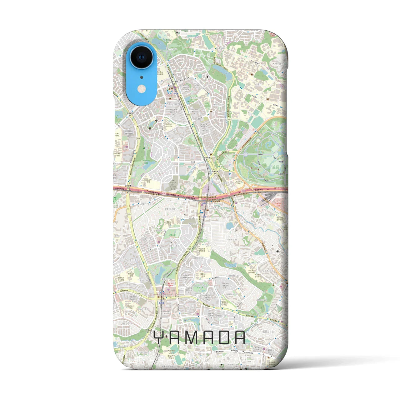 【山田(大阪府)】地図柄iPhoneケース(バックカバータイプ)