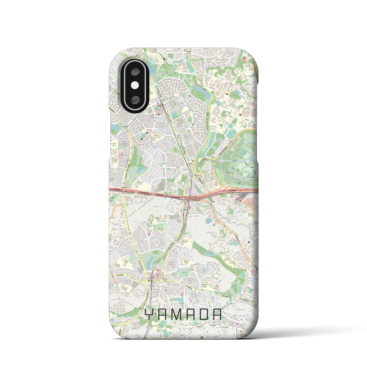 【山田(大阪府)】地図柄iPhoneケース(バックカバータイプ)
