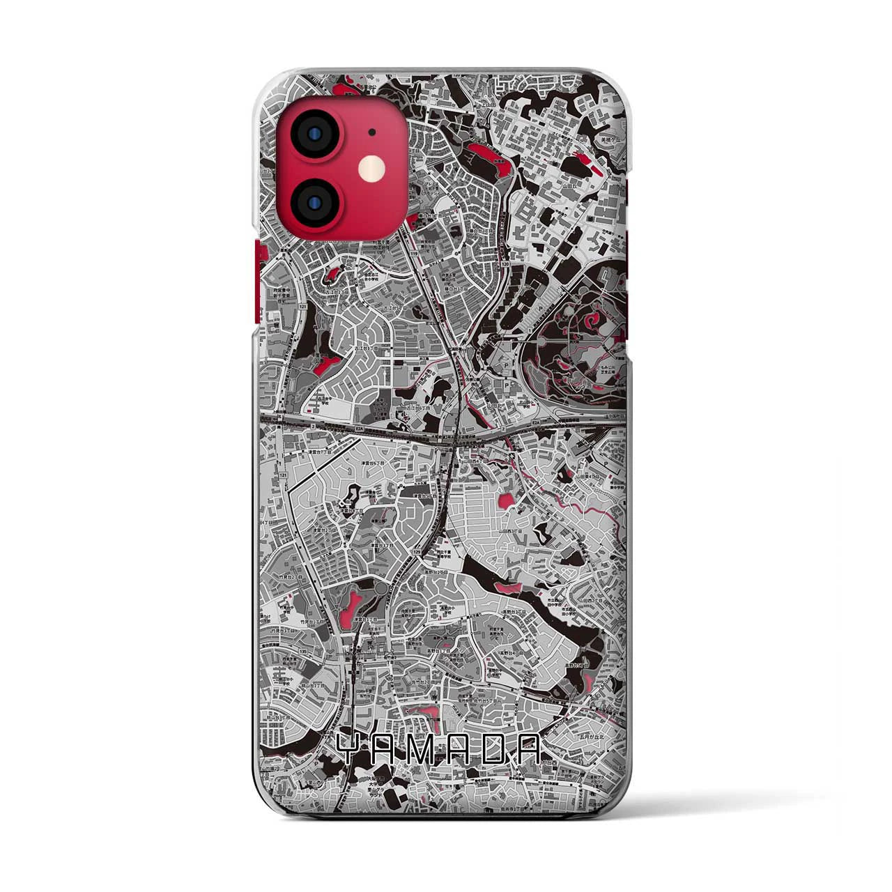 【山田(大阪府)】地図柄iPhoneケース(クリアタイプ)