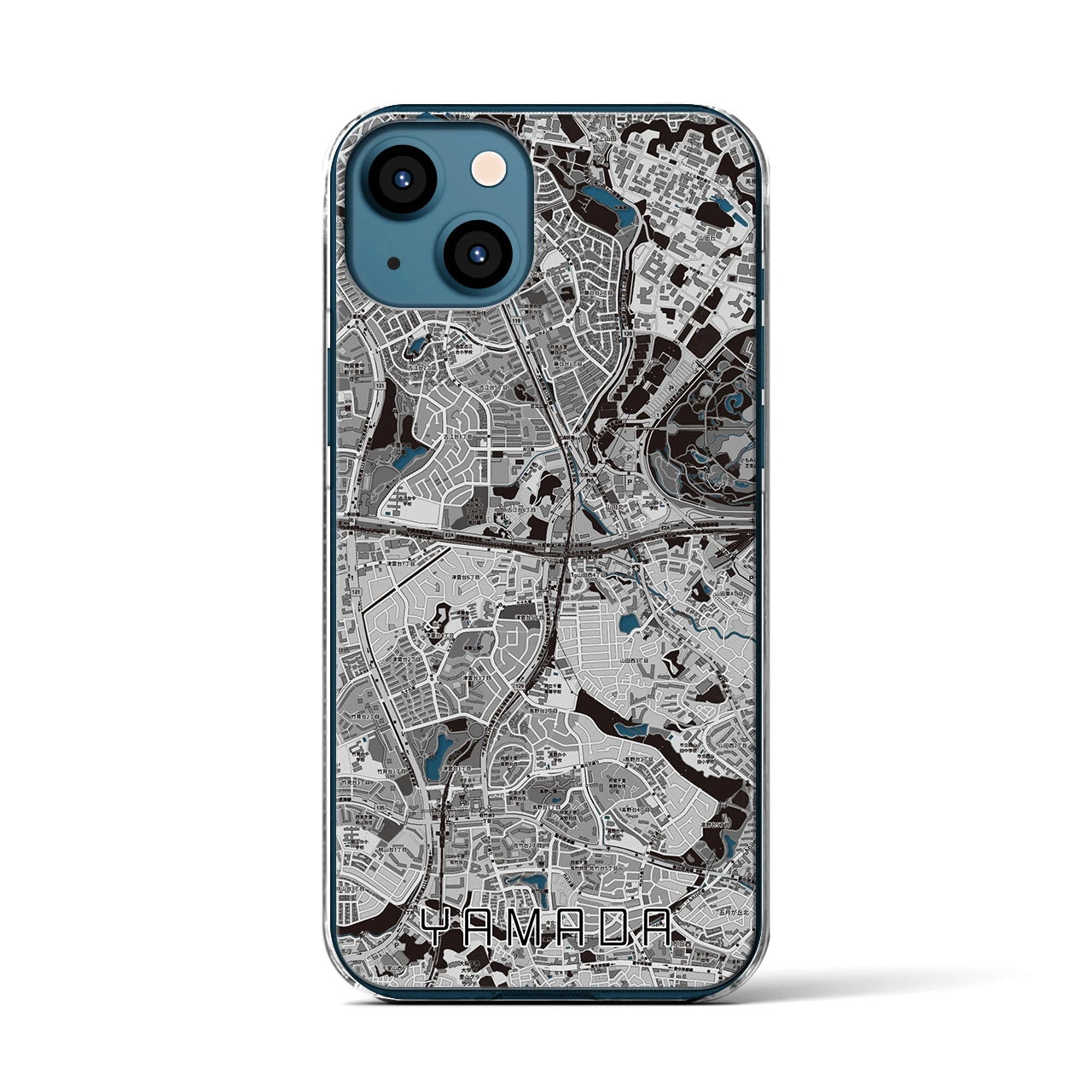 【山田(大阪府)】地図柄iPhoneケース(クリアタイプ)