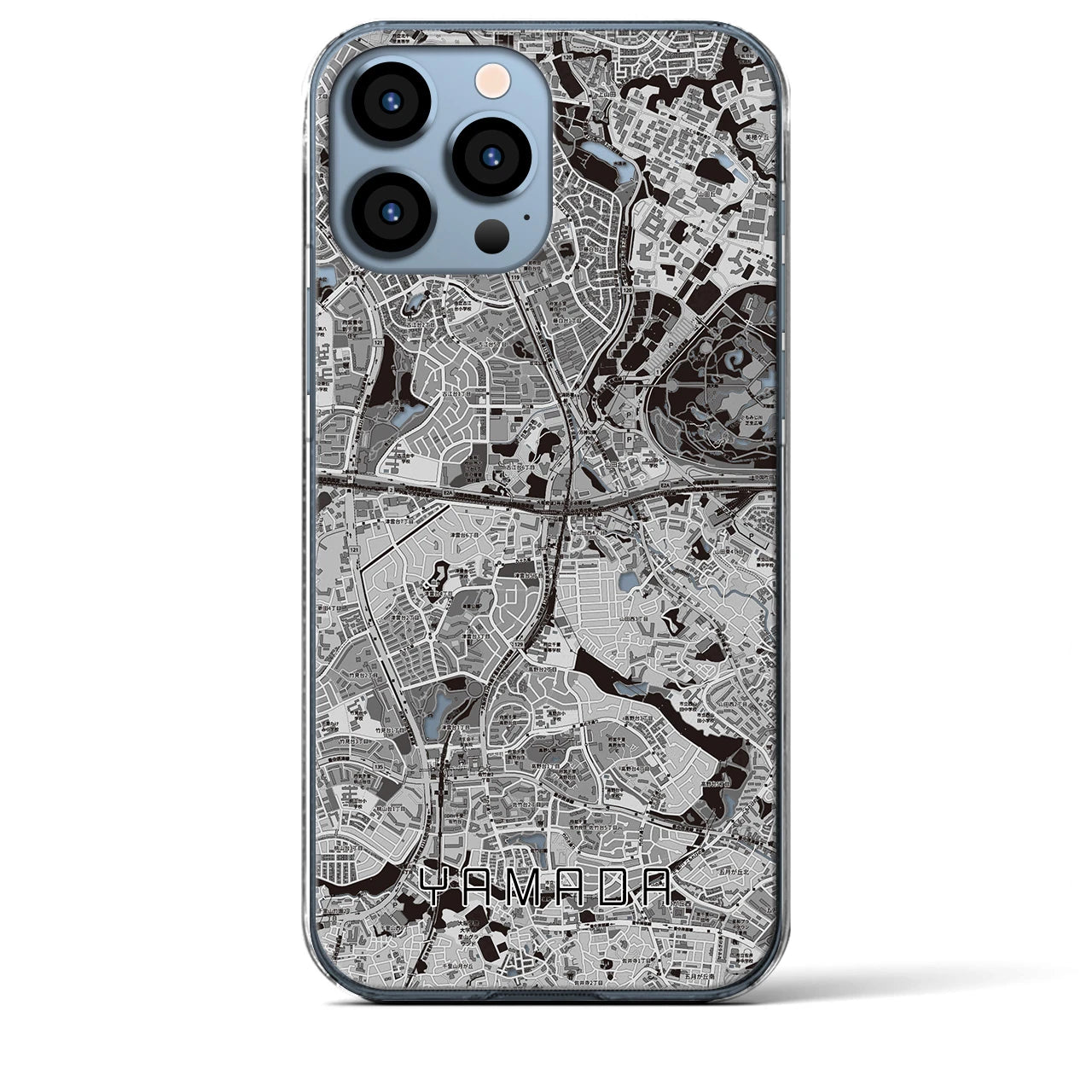 【山田(大阪府)】地図柄iPhoneケース(クリアタイプ)