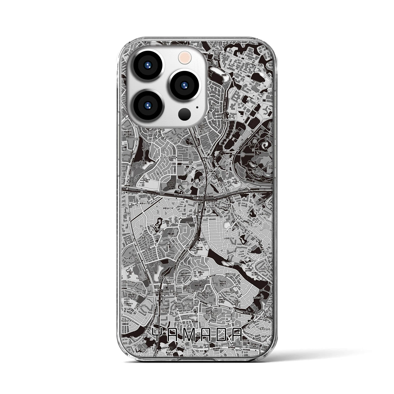 【山田(大阪府)】地図柄iPhoneケース(クリアタイプ)