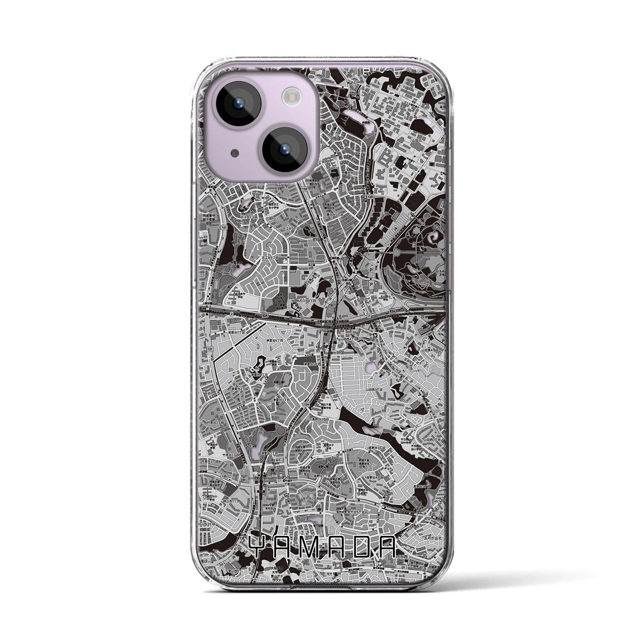 【山田(大阪府)】地図柄iPhoneケース(クリアタイプ)