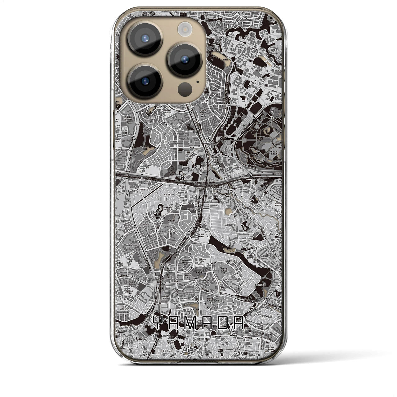 【山田(大阪府)】地図柄iPhoneケース(クリアタイプ)