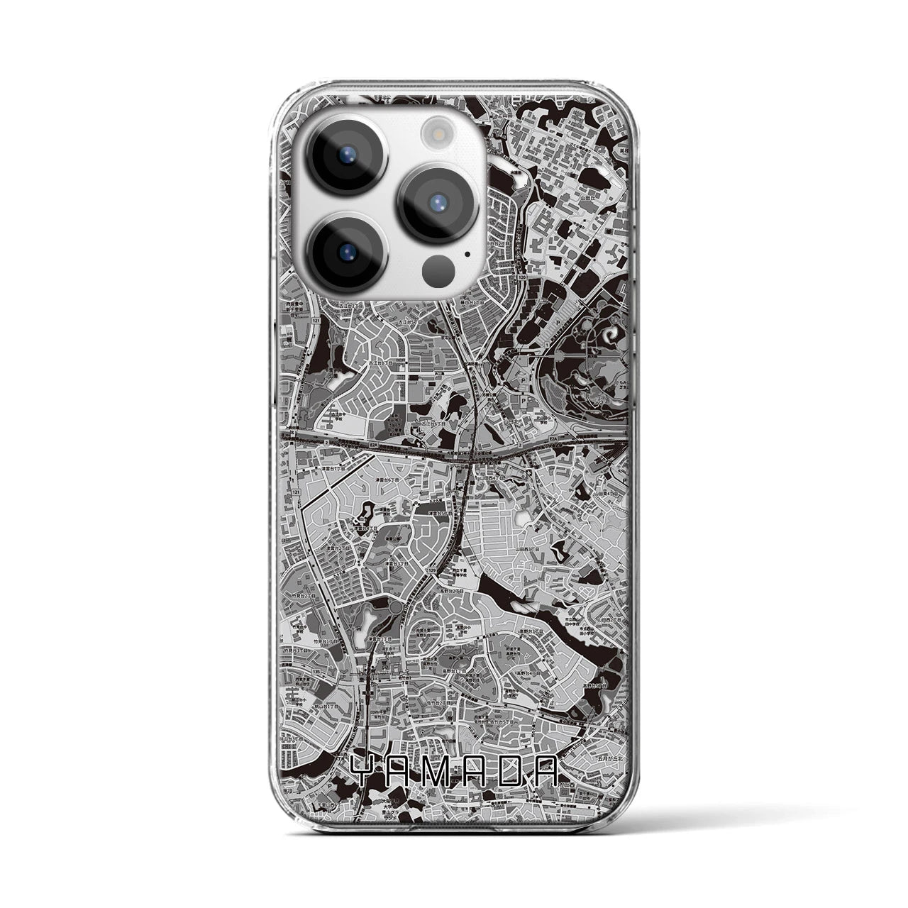 【山田(大阪府)】地図柄iPhoneケース(クリアタイプ)