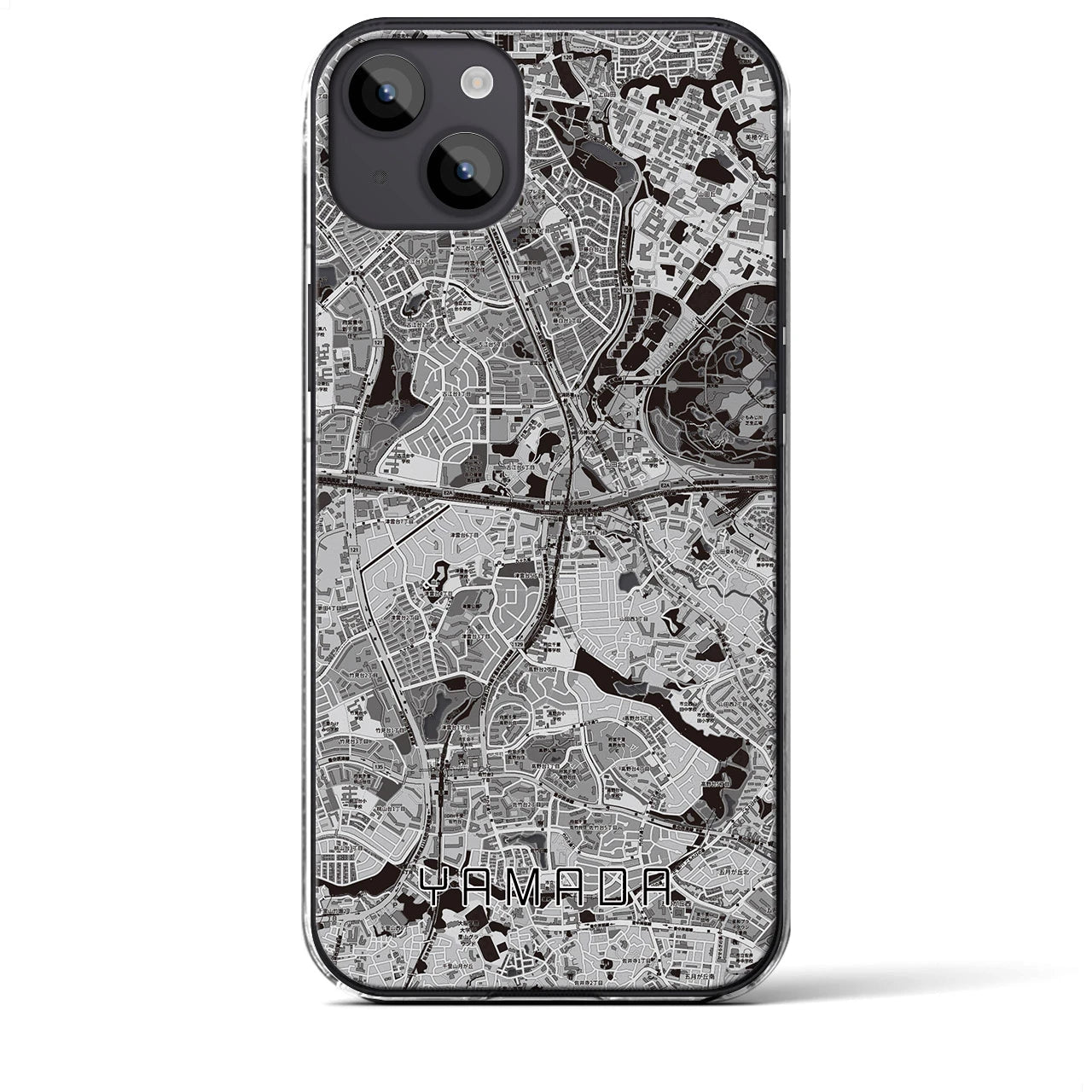 【山田(大阪府)】地図柄iPhoneケース(クリアタイプ)