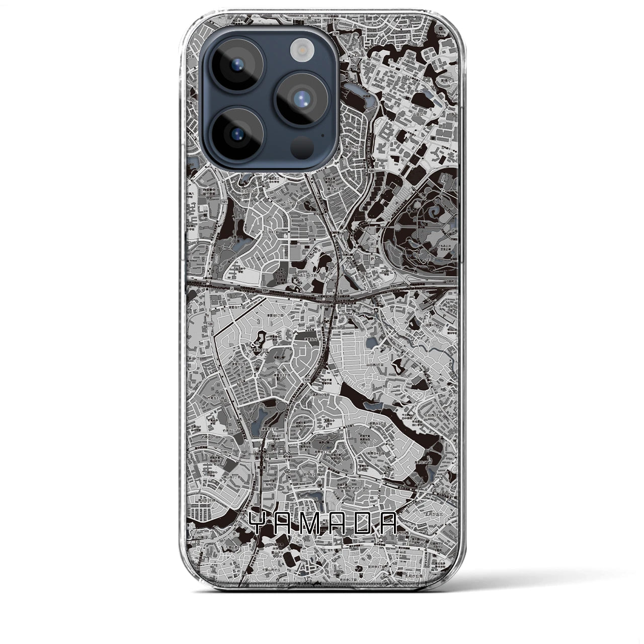 【山田(大阪府)】地図柄iPhoneケース(クリアタイプ)