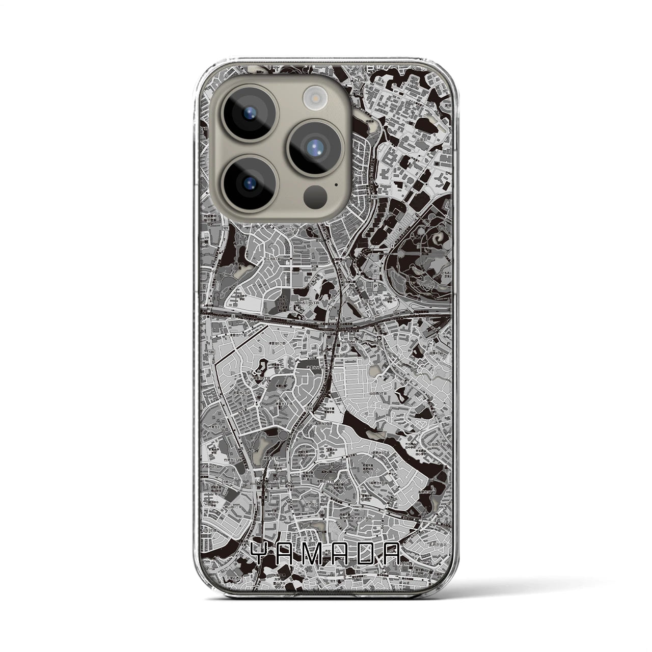 【山田(大阪府)】地図柄iPhoneケース(クリアタイプ)